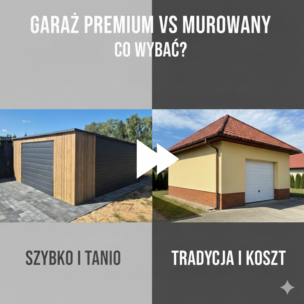 Garaż blaszany premium czy murowany? Co wybrać?