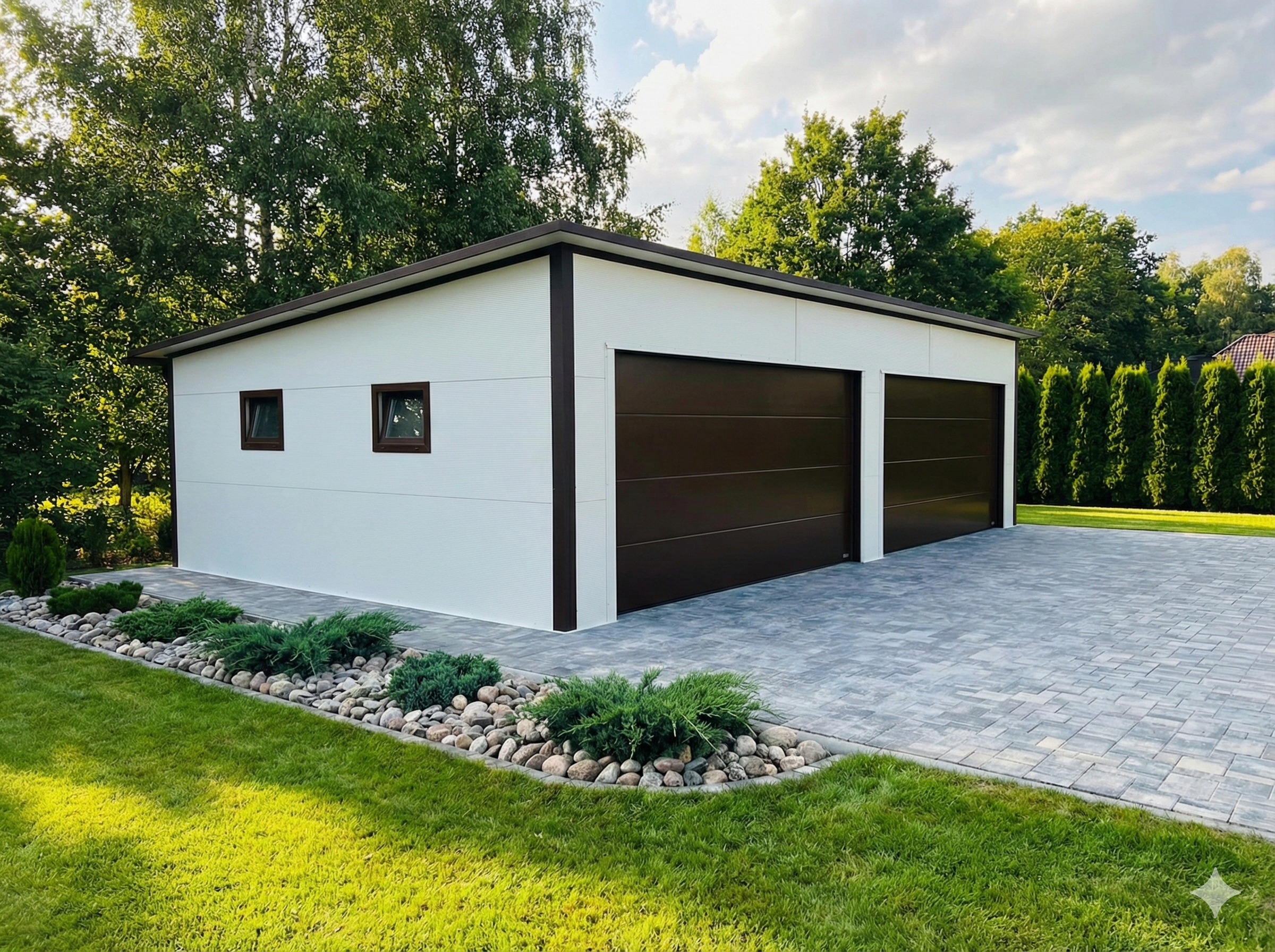 Garaż z płyty warstwowej