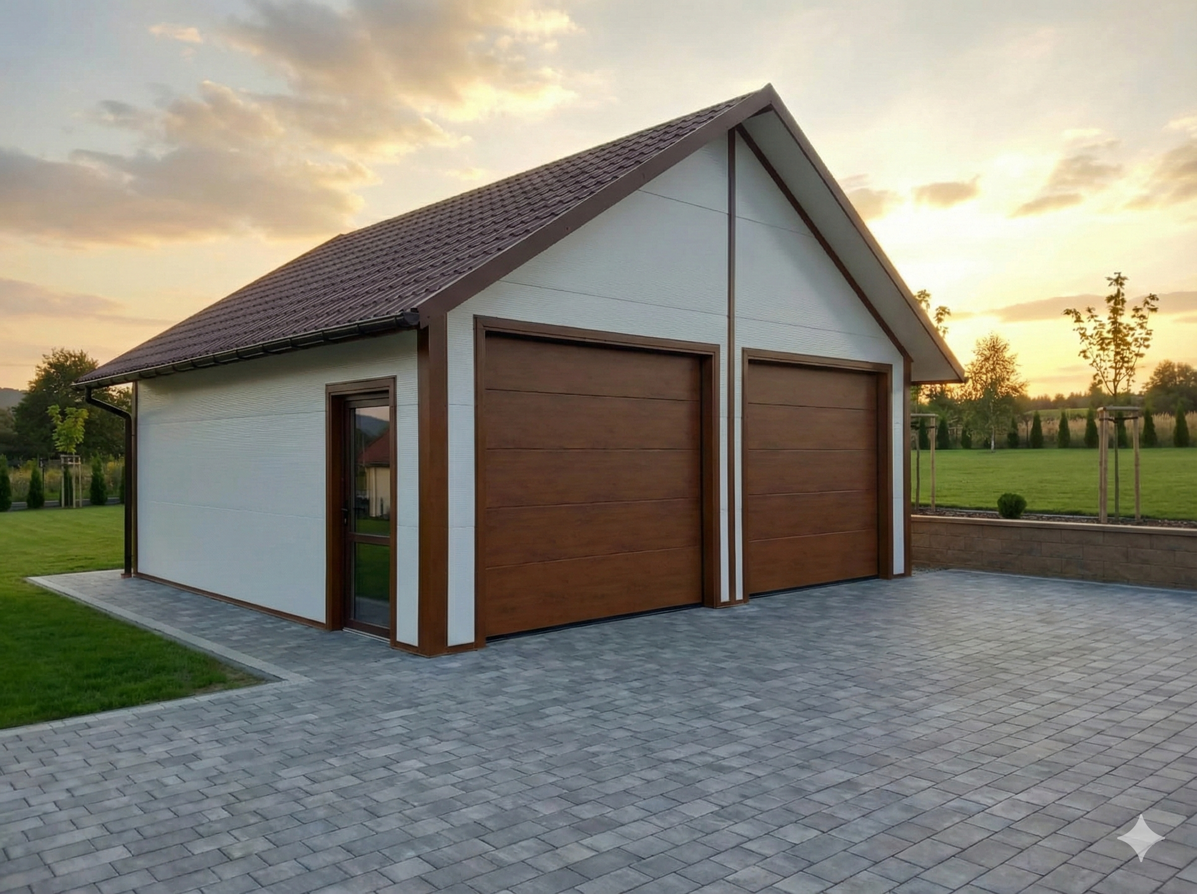 Garaż z płyty warstwowej