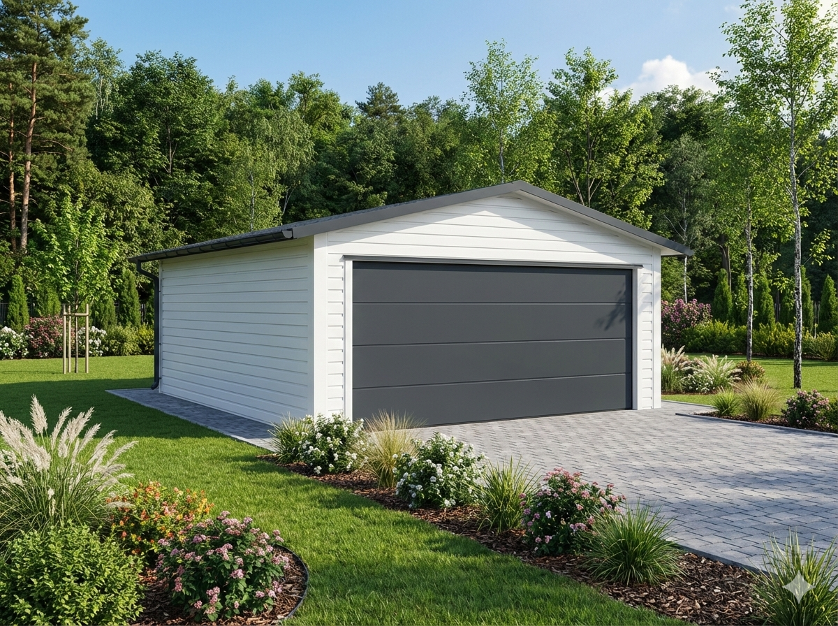 Garaż z płyty warstwowej