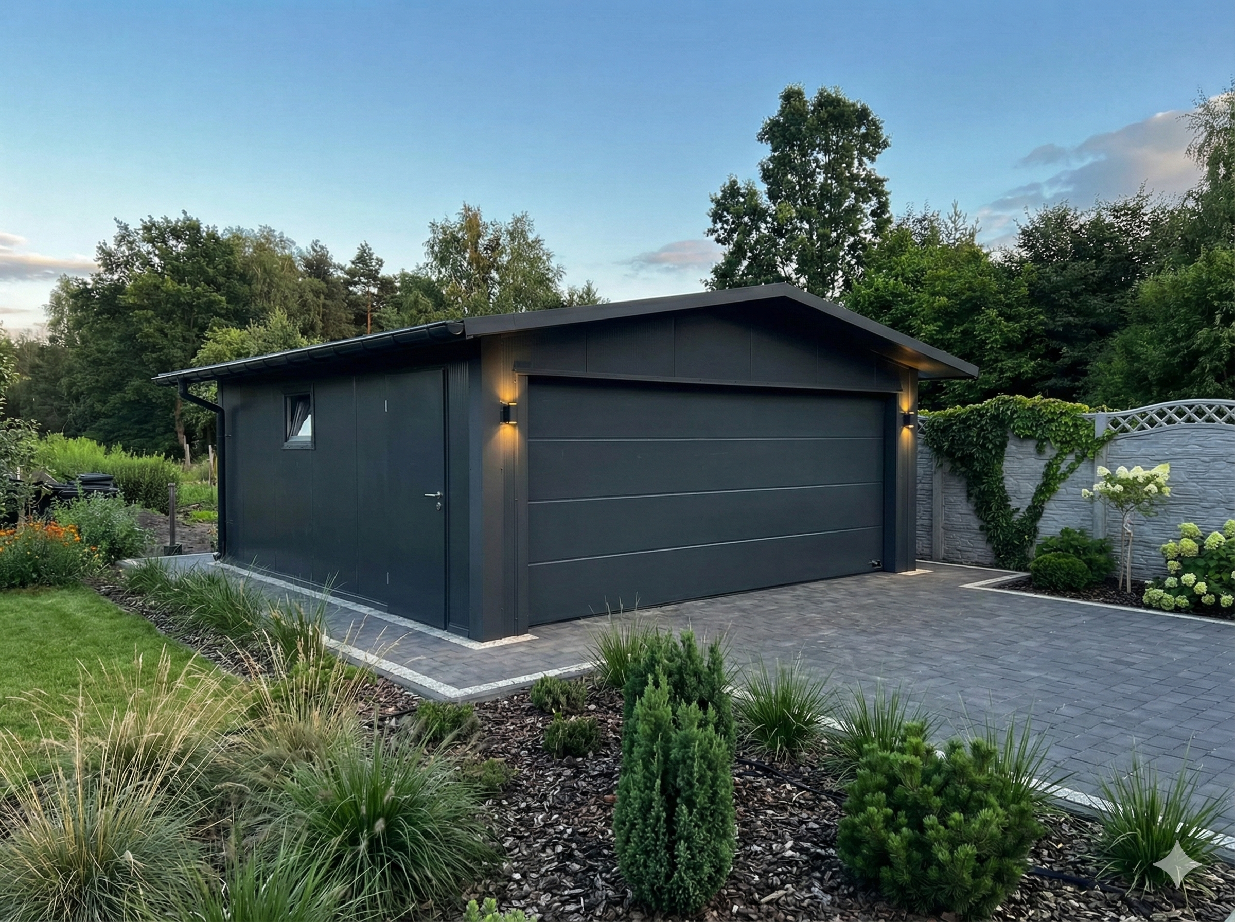 Garaż z płyty warstwowej