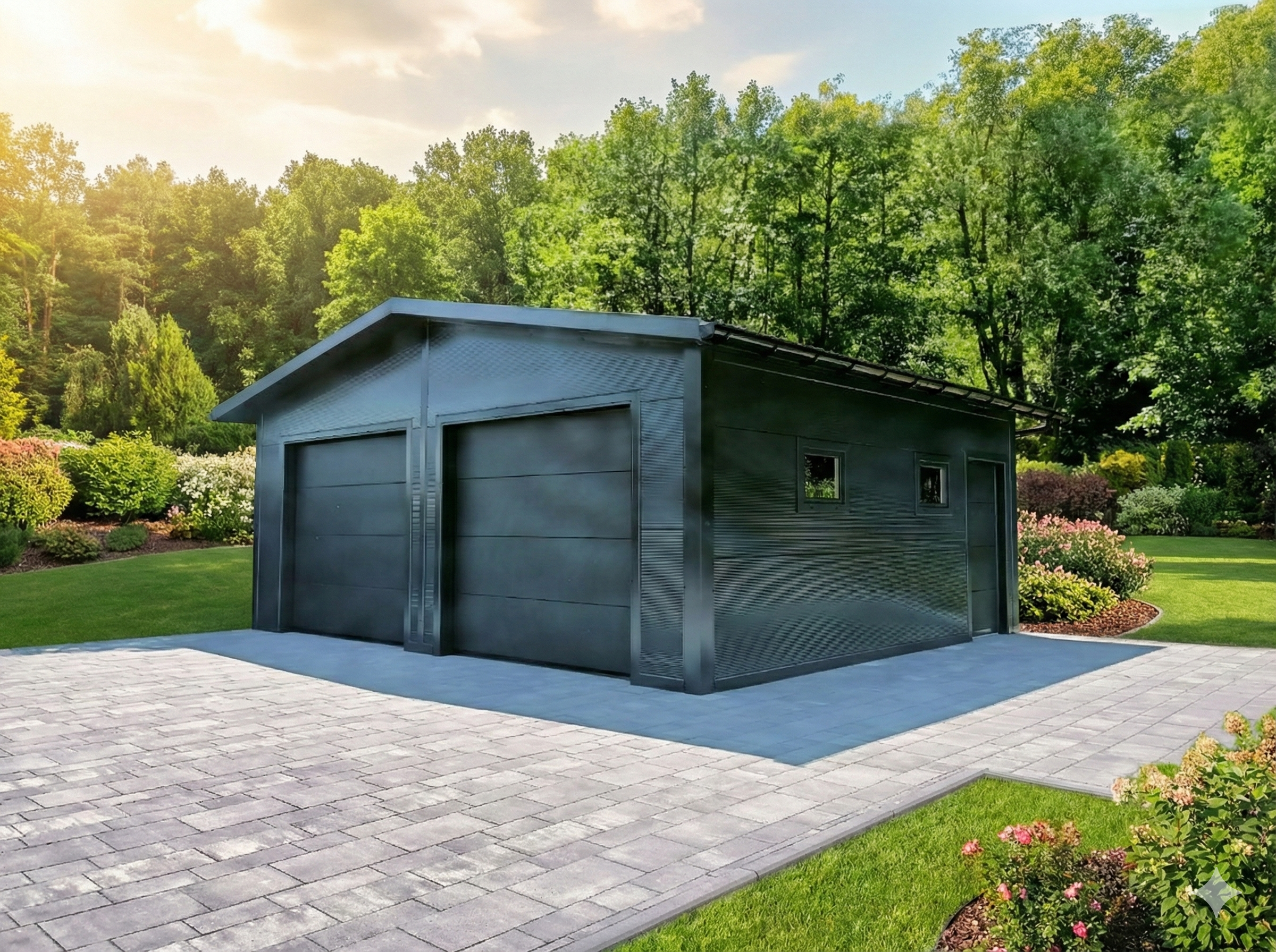 Garaż z płyty warstwowej