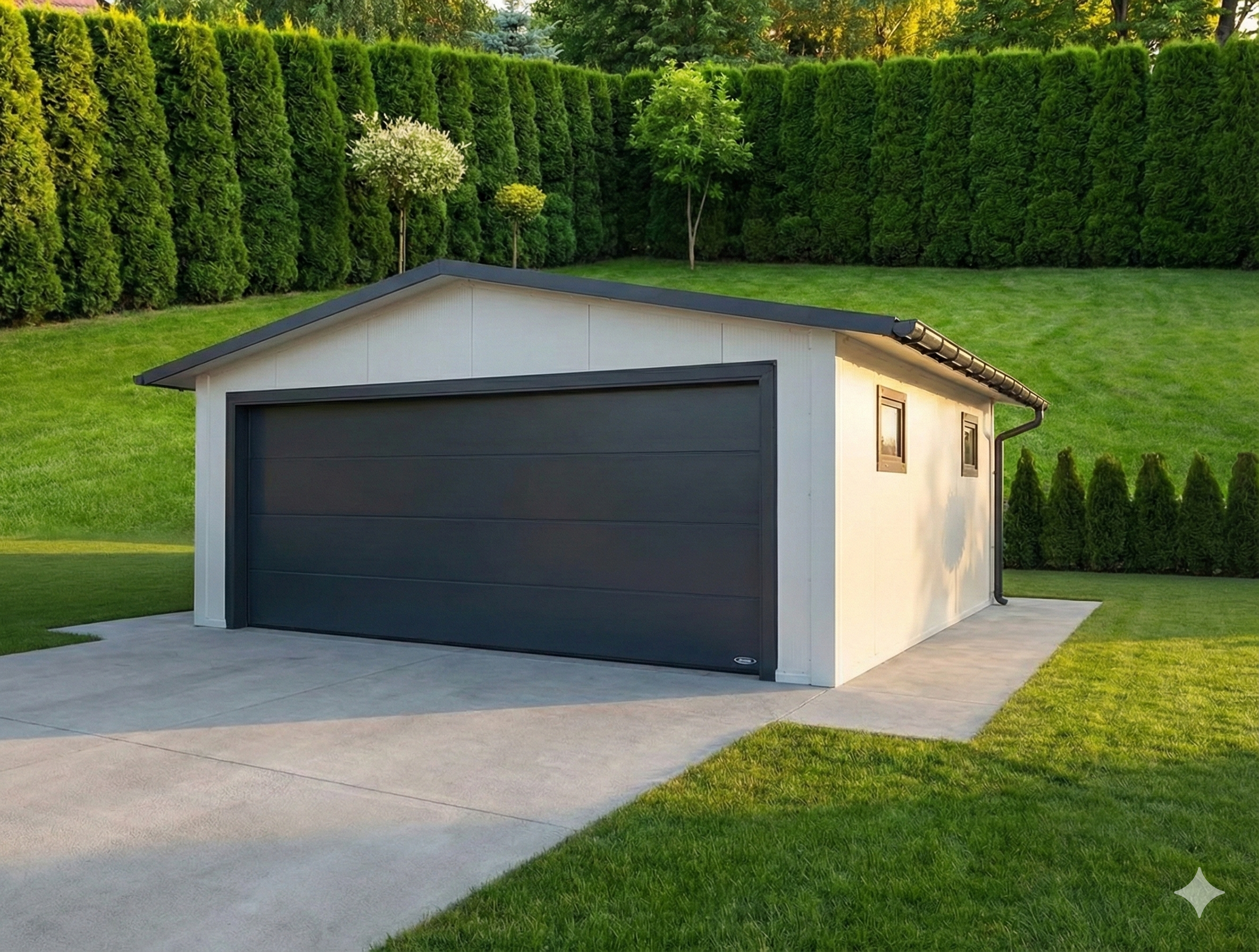 Garaż z płyty warstwowej