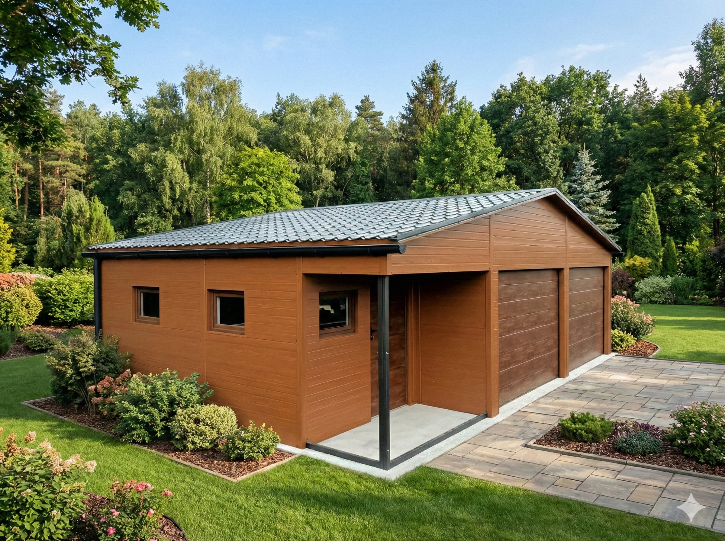 Garaż ocieplany z płyty warstwowej